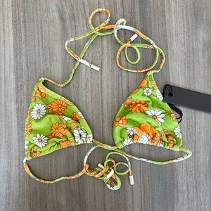 Triangl floral velvet top